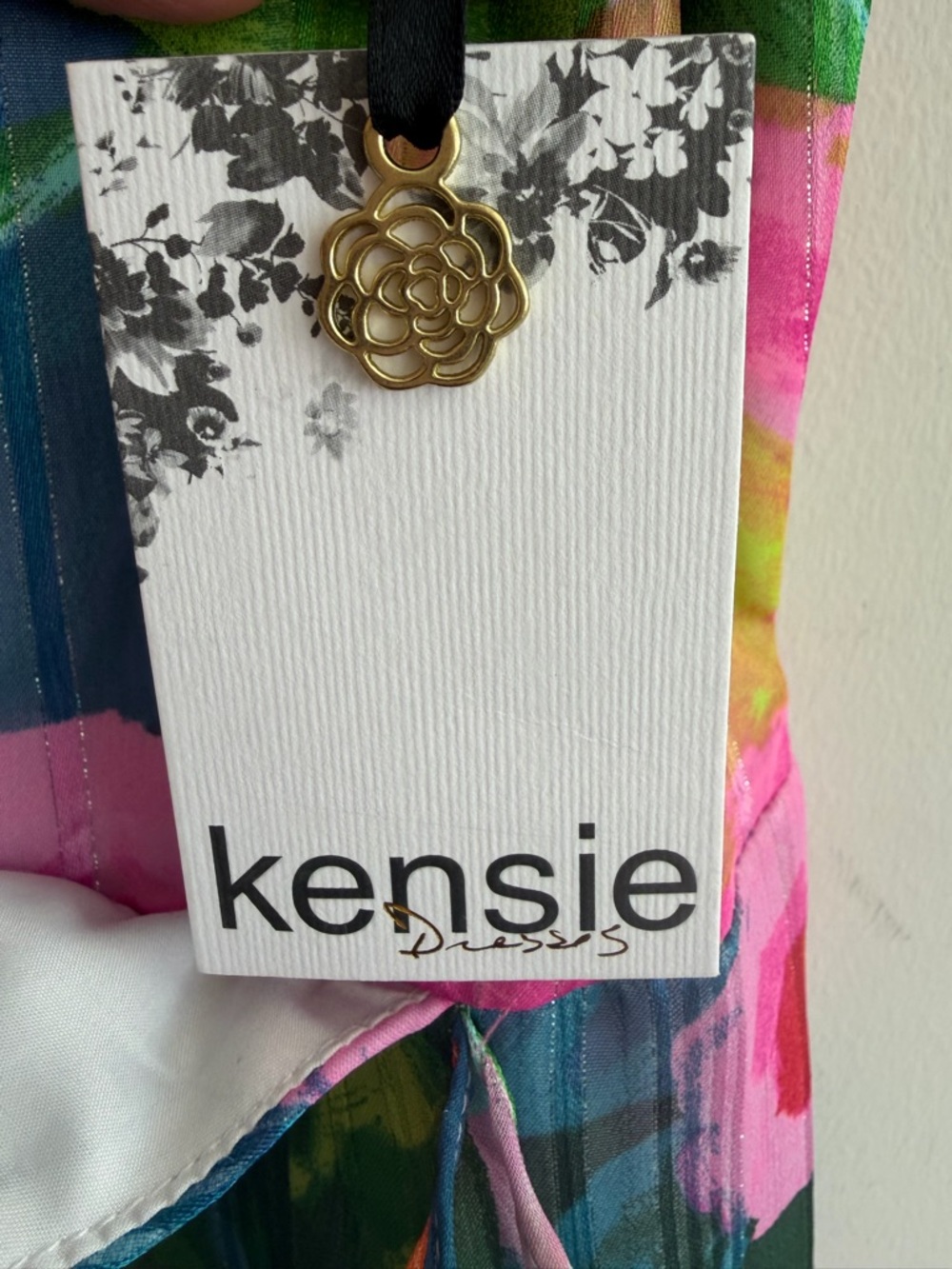 KENSIE Womens Sleeveless Ruffle Floral Maxi Faux Wrap Dress size 14 NWT - Picture 11 of 12